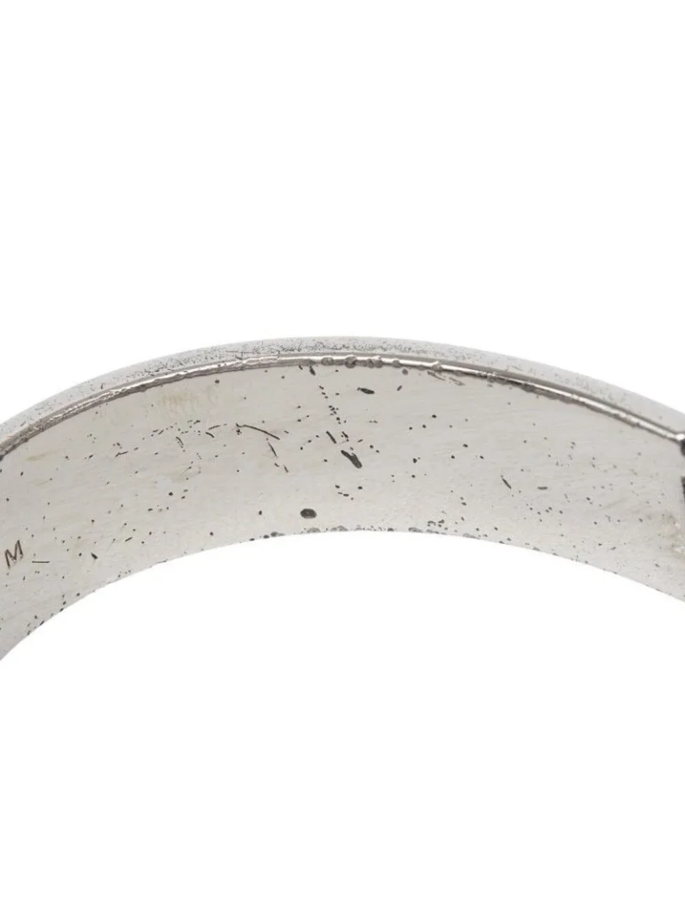 Fendi FF Logo M Silver Metal Bracelet